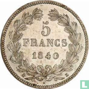 Frankrijk 5 francs 1840 (K) - Afbeelding 1