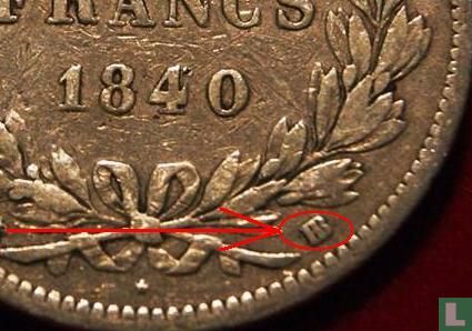 France 5 francs 1840 (BB) - Image 3