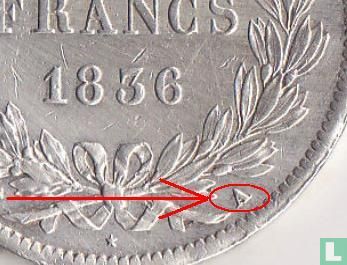 France 5 francs 1836 (A) - Image 3