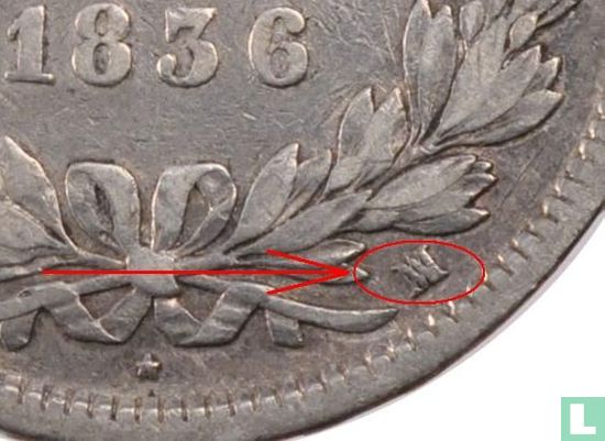 France 5 francs 1836 (MA) - Image 3