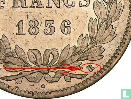 Frankrijk 5 francs 1836 (B) - Afbeelding 3
