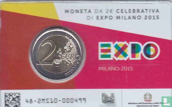 Italy 2 euro 2015 (coincard) "Universal Exposition in Milan" - Image 2