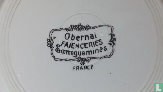 Assiette en faience "Obernai Faiencerie Sarreguemines France". - Image 2