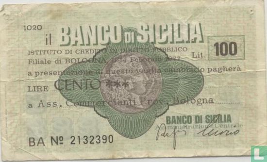Sicilië 100 Lire 1977 - Afbeelding 1