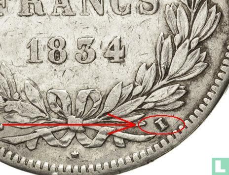 Frankrijk 5 francs 1834 (I) - Afbeelding 3