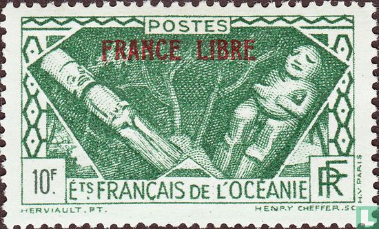 Thèmes du pays, surchargé "France Libre"