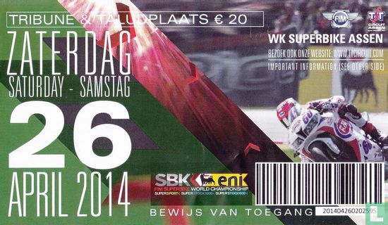 WK SuperBikes Assen 2014, zaterdag - Bild 1