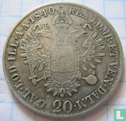 Oostenrijk 20 kreuzer 1840 (E) - Afbeelding 1