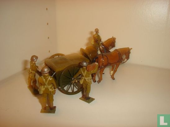 Small arms ammo cart with 2 horses and 4 men crew - Afbeelding 2
