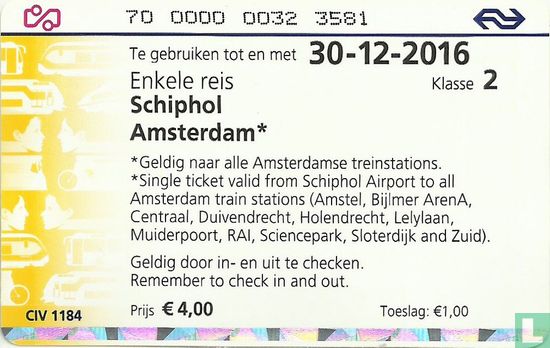 Enkele reis Schiphol - Amsterdam - Image 1