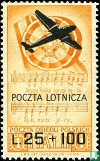 Poolse hymn met opdruk