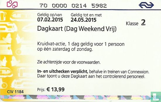 Dagkaart (dag Weekend Vrij) - Image 1