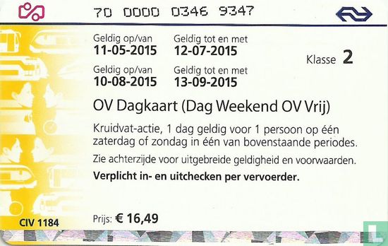 OV Dagkaart (dag Weekend Vrij) - Bild 1