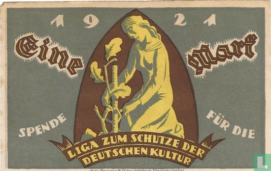 Sachsen 1 Mark 1921 - Afbeelding 2