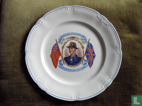 Superbe Assiette de l'Accession au Trône d'Angleterre de HM Roi Edward VIII 1936.. Ruwaha Made in Belgium. - Bild 1