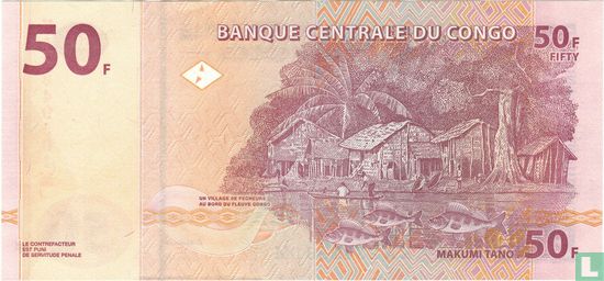 Congo 50 francs  - Afbeelding 2