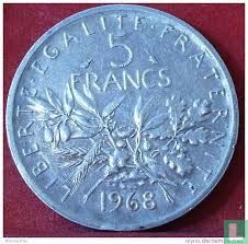 Frankrijk 5 francs 1968 - Afbeelding 1