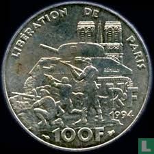 France 100 francs 1994 "50th Anniversary of the Liberation of Paris" - Image 1