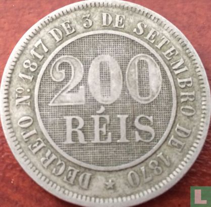 Brésil 200 réis 1887 - Image 2