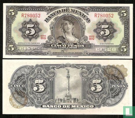 Mexique 5 pesos