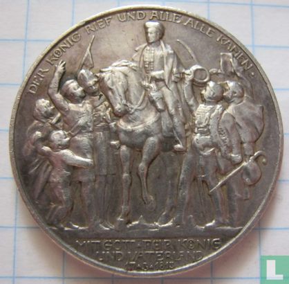 Prussia 2 mark 1913 "100 years Napoleon defeated" - Image 2