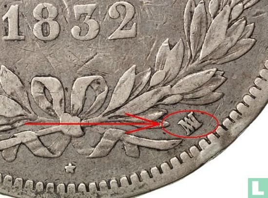 France 5 francs 1832 (MA) - Image 3