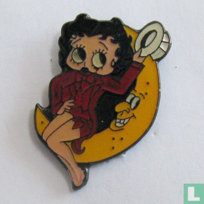 Betty Boop zittend op de maan - Afbeelding 1