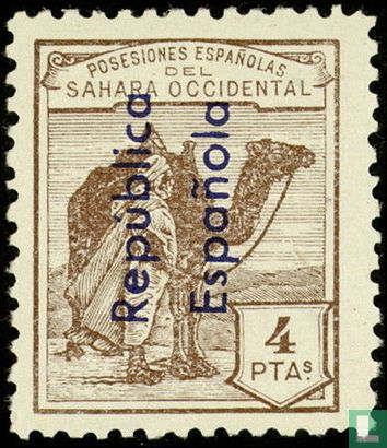 Native with dromedary with overprint