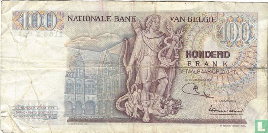 Belgien 100 Frank 1970  - Bild 2