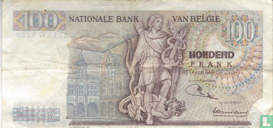 Belgium 100 Frank 1970    - Image 2