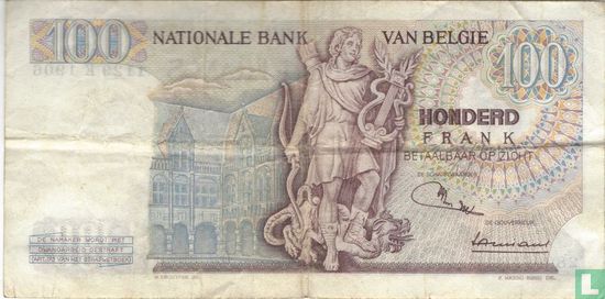 België 100 Frank 1970 - Afbeelding 2