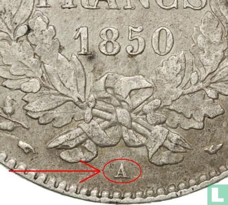 Frankrijk 2 francs 1850 (A) - Afbeelding 3