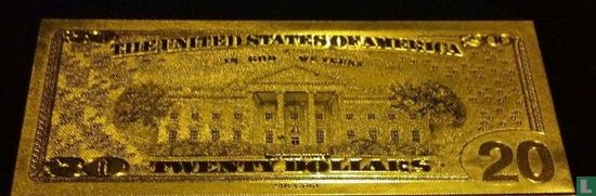 USA 20 dollar (Gold-layered) 1934 - Afbeelding 2