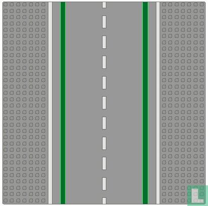 Lego 80547pb01 Baseplate, Road 32 x 32 7-Stud Straight with Road with White Sidelines Pattern - Image 3