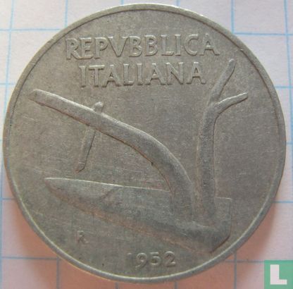 Italië 10 lire 1952 - Afbeelding 1