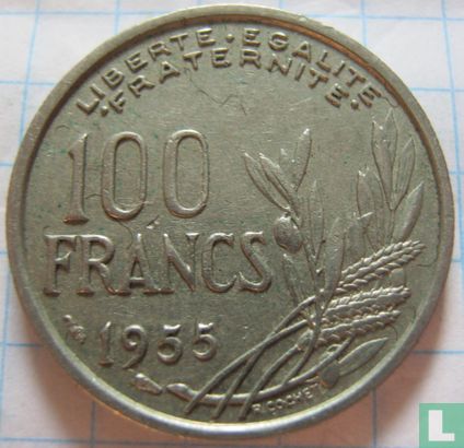 France 100 francs 1955 (sans B) - Image 1