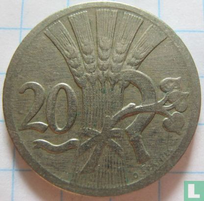 Tchécoslovaquie 20 haleru 1928 - Image 2