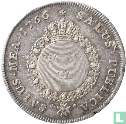 Zweden 1 riksdaler 1756 - Afbeelding 1