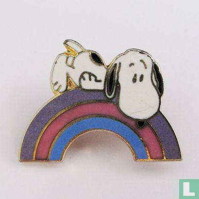 Snoopy liggend op een regenboog - Afbeelding 1