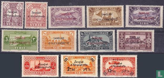 Overprint on stamps Syria 