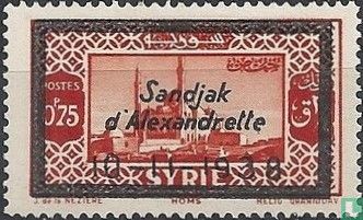 Surimpression sur les timbres Syrie