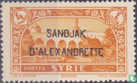 Aufdruck auf Briefmarken Syrien   