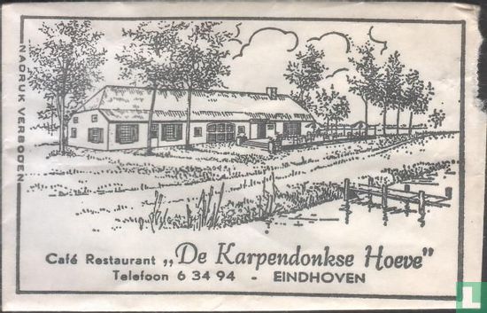 Café Restaurant "De Karpendonkse Hoeve" - Afbeelding 1