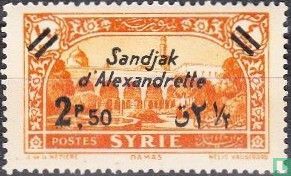 Aufdruck auf Briefmarken Syrien