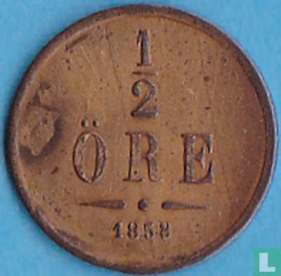 Zweden ½ öre 1858 (gewone 8) - Afbeelding 1