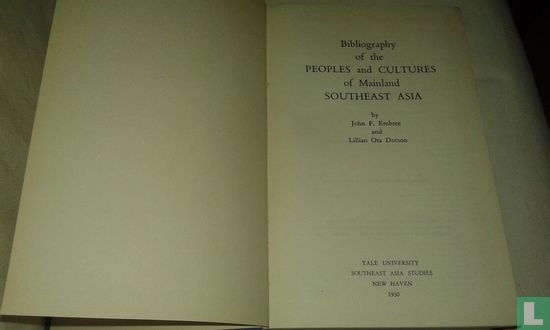 Bibliography of the peoples and cultures of mainland Southeast Asia - Afbeelding 3