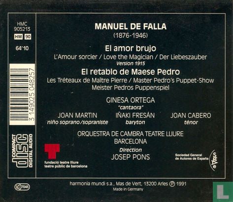 De Falla: El amor bruja + El retablo de Maese Pedro  - Afbeelding 2