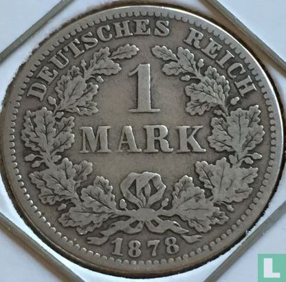 Empire allemand 1 mark 1878 (F) - Image 1
