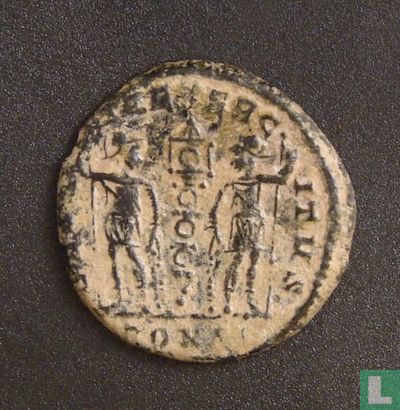 Römisches Reich, AE3, 335-337 n. Chr., Delmatius als Cäsar unter Constantine i. der große, Konstantinopel - Bild 2