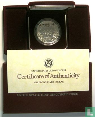 United States 1 dollar 1988 (PROOF) "Summer Olympics in Seoul" - Image 3
